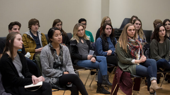 Students in a room